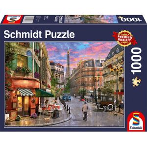 Schmidt Straat naar de Eiffeltoren, 1000 stukjes - Puzzel - 12+
