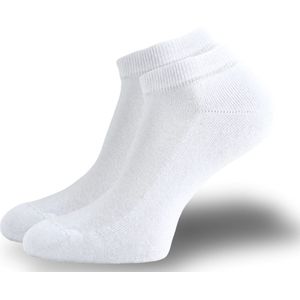 SQOTTON® Badstof Sneakersokken - Naadloos - Wit - Maat 35-38