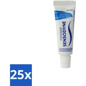 Sensodyne - Tandpasta - Extra Fresh Gel - Mini - Compact voor Reizen - 15 ml - Bulkverpakking - 25 stuks
