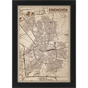Decoratief Beeld - Houten Van Eindhoven - Hout - Bekroned - Bruin - 21 X 30 Cm
