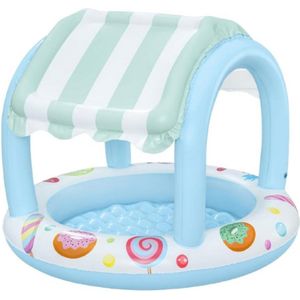 Opblaasbaar Kinderzwembad – 104 x 84 cm – Compact Peuterbadje Voor In De Tuin – Rechthoekig Zwembad Voor Kinderen – Stevig Vinyl – Vanaf 2 Jaar – Zomers Speelplezier