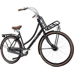 Popal Daily Dutch Prestige N7 - Transportfiets - Stadsfiets - Dames - 59 centimeter - Mat Zwart