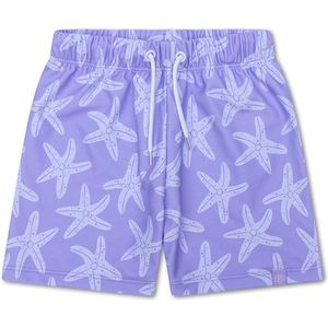 Swim Essentials UV Zwemshort Jongens - UV Zwemkleding Jongens - Kort - Lila Sea Star - 74/80