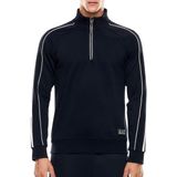 Schipperstrui - Zwart - Sweatstof - Raglanmouwen - Halve Rits