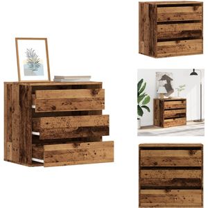 vidaXL Ladekast - Ladekasten - Opbergkast - Archiefkast - Ladekast 60x41x58 cm bewerkt hout oud houtkleurig