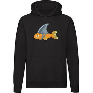 Vis met een haaienvin Hoodie - zee - dieren - vakantie - boot - surfen - vissen - zwemmen - verjaardag - huisdier - visser - humor - grappig - unisex - trui - sweater - capuchon