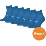 Puma Sport Quartersokken Light 6-pack Blauw