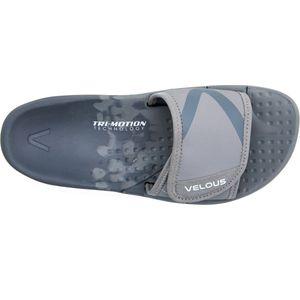 VELOUS Hoya Verstelbare Slide - Herstel Slipper - Unisex - Licht Grijs/Wit - Maat 43