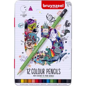 Bruynzeel Kleurpotloden blik | 12 kleuren