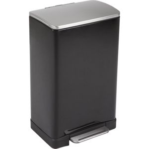 EKO E-Cube Prullenbak - Pedaalemmer - 40 Liter - Zwart - Anti-slip - Soft-close - Fingerprintproof