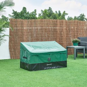 Tuin opbergbox Alanno 51/76x122x64 cm groen en zwart 387L casa.pro