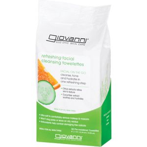 Giovanni Cosmetics - Facial Cleansing Towelettes with Citrus and Cucumber Extract (Refreshing) 30 st
