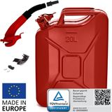 BW - Brandstof Jerrycan - Rood - 20 liter - TÜV-getest en UN-goedgekeurd