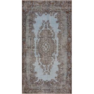 Vintage handgeweven vloerkleed - tapijt - Nisa 214 x 114