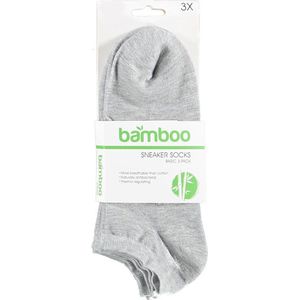Apollo 6-Pack Bamboe Sneakersokken 121473 Unisex - Grijs - Maat 35-38