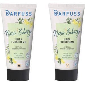 Barfuss - Voetcrème - 10% Urea - 2x 100 ml - Geschikt voor Diabetici - Ureum Voetcrème