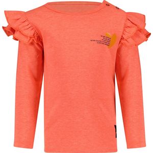4PRESIDENT T-shirt meisjes - Fiery Coral - Maat 128 - Meiden shirt