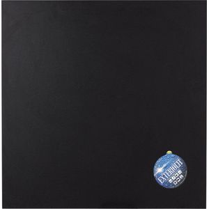 Alterego Zwart vierkant tafelblad 'LIMULE' - 68x68 cm