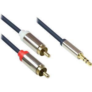 Premium audio kabel 3.5mm jack-tulp 0,50 mtr.