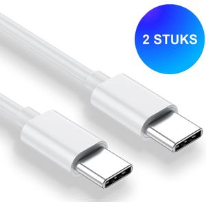 BSTNL 2x USB C Kabel - 2 Meter - USB C naar USB C - Geschikt voor Apple iPhone 15 - geschikt voor Samsung Galaxy S24/S23/S22/S21 - Quick Charge