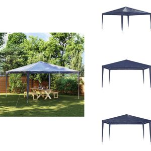vidaXL Partytent - Partytenten - Feesttent - Feesttenten - Partytent 4x4 m blauw