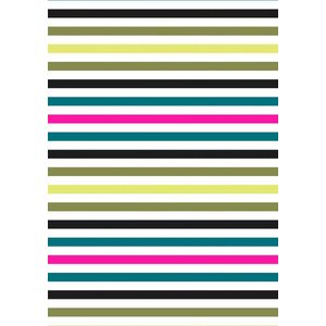 Inpakpapier Strepen Neon- Breedte 50 cm - m lang - Breedte 50 cm