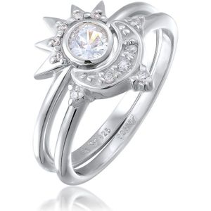 Elli - Astro - Ring - Wit - 925 Sterling Zilver - Verguld - Dames