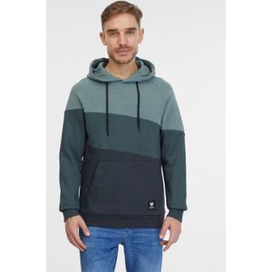 Ragwear Trui Triso groen streep + capuchon