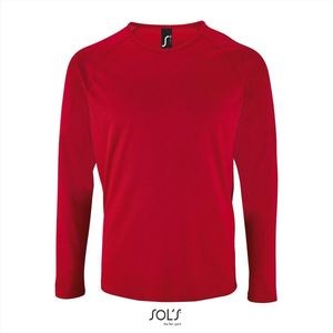 SOL'S Men´s Long Sleeve Sports T-Shirt Sporty L02071 - Red - L