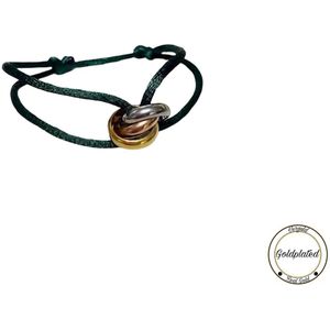 Soraro Tricolor Armband | Groen | Goldplated | Soraro Armbanden | Cadeau voor haar | verjaardag vrouw