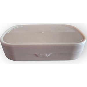 Roze manicure en pedicure set - 14 delige nagelverzorgings set - roestvrijstaal