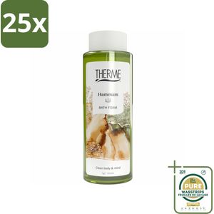 25 x Therme - Hammam - Badschuim - Verfrissend - Verzorgend - 500ml - Grootverpakking - Hammam Badschuim - Oosterse Geur - Badritueel - Ontspanning - Huidverzorging