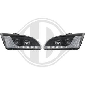 Diederichs - 1416385 - Koplampen - Zwart - Passend Voor Ford Focus II 2004-2008