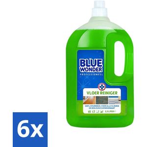 Blue Wonder - Professionele Vloerreiniger - Intensieve Reiniging - 1500 ml - Voordeelverpakking - 6 stuks