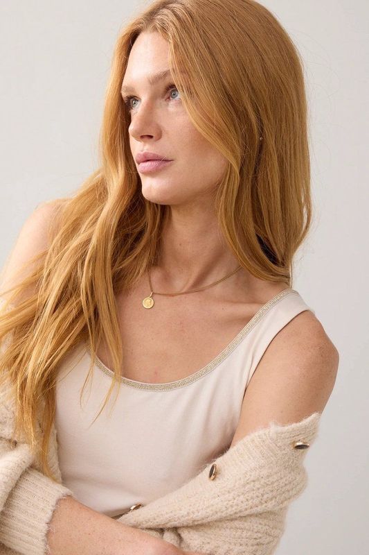 Summum - 3s5244-30366 - Top - Ivory - Basic Singlet - Reversible U-hals en V-hals