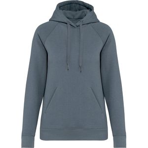 Native Spirit Ecologische damessweater met capuchon en raglanmouwen NS422 - Mineral Grey - M