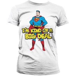 Superman I'm Kind Of A Big Deal Girly Tee Damen T-Shirt White-M