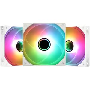 Stille 1500 tpm ARGB CPU-ventilator met 4-polige PWM en Spiegellichteffect - 3 Stuks