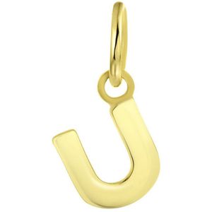 Lucardi Dames Zilveren hanger gold letter Mix&Match - Hanger - 925 Zilver - Goudkleurig