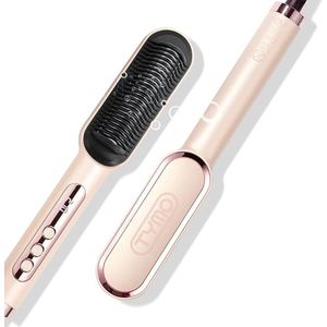 TYMO Ring Plus - Stijltang - Stijlborstel - Rosé Goud - 9 Temperatuurinstellingen (120 - 200 °C) - ION Technologie - LED Display - Temperatuurgeheugen - Geschikt voor alle haartypes