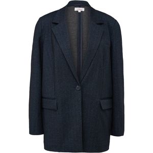 S.Oliver Oversized Blazer met Krijtstreep Marine