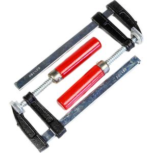 Benson Lijmklemset - 15 cm klembereik - 2 stuks - smeedbaar gietijzer - beschermkapjes