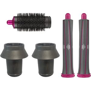 Geschikt voor 5Pcs Automatische Curling Attachment voor Dyson Supersone Haardroger, Curling Barrels Volumizing Borstel Kam en Magic Adapter