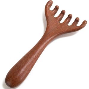 Houten Hoofdmassage Apparaat - Draagbaar - Voor Stress Ontspanning - 6 Klauwen