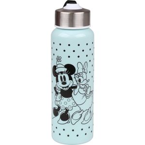 Minnie Mouse Daisy Disney - Plastic fles / bidon mint met stippen 650ml