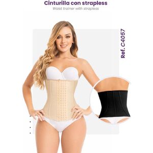 M&D origineel FAJAS COLOMBIANAS - COLOMBIAANSE SHAPEWEAR - Damesmode - Lingerie - Maatverkleining - Postpartum - Postoperatief/ Strapless - Tailleband - Taillevormer Borsten vrij – 4 compressieniveaus HOGE COMPRESSIE - ZWART - Maat XL - R 4057 XL