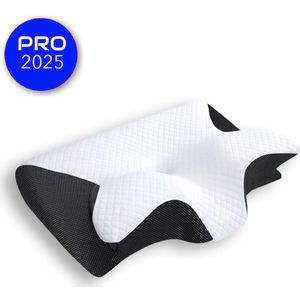 Ademvrij Hoofdkussen - Vlinderkussen - Anti Snurk - CPAP Kussen ✓ Orthopedisch Traagschuim Nekkussen - Ergonomisch Vlinder Slaapkussen - Cervicaal Hoofdkussen - Memory Foam Voor Nekklachten - Hoofdkussen Apneu - Dreamsleepz Kussen