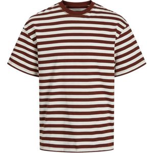 Jack Jones Jack Jones Jorbrooklyn Heavy Stripe Tee Brandy Brown BRUIN