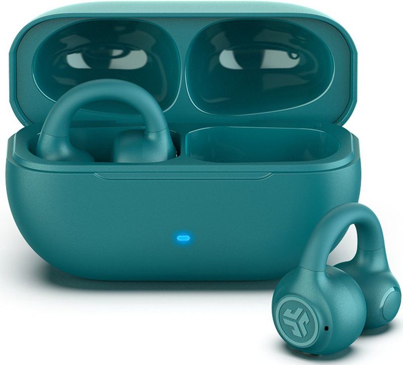 JLab - Flex - Draadloze Open Ear Oordopjes - Blauwgroen - Clip-on Ontwerp