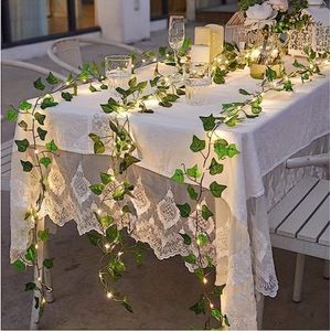 Livano Klimop Slinger - Met Led Lichtjes - Met Lichtjes - Klimop Kunstplant - Plant Slinger - Hangplant Kunstplanten - Fairy Lights - String Lights - Bedroom - Nep Klimop - IP65 - Warm Wit